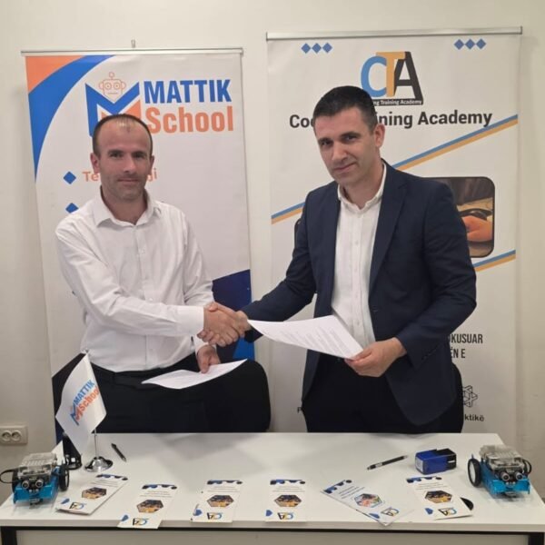 CODING TRAINING ACADEMY DHE MATTIK SCHOOL NËNSHKRUAJNË MEMORANDUM BASHKËPUNIMI